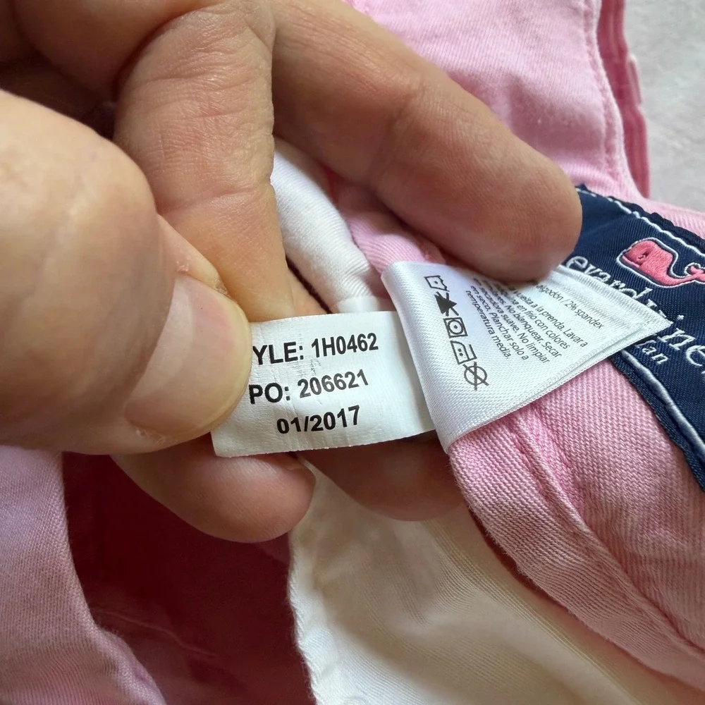 Vineyard Vines Pink Breaker Short Stretch Chino 9 Inch Inseam Size 38